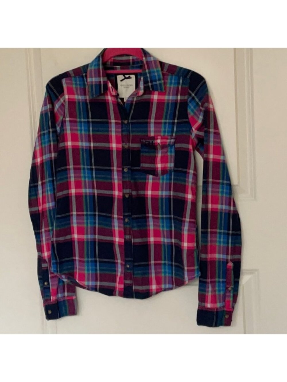 Gilly Hicks Plaid Button Down Top Small